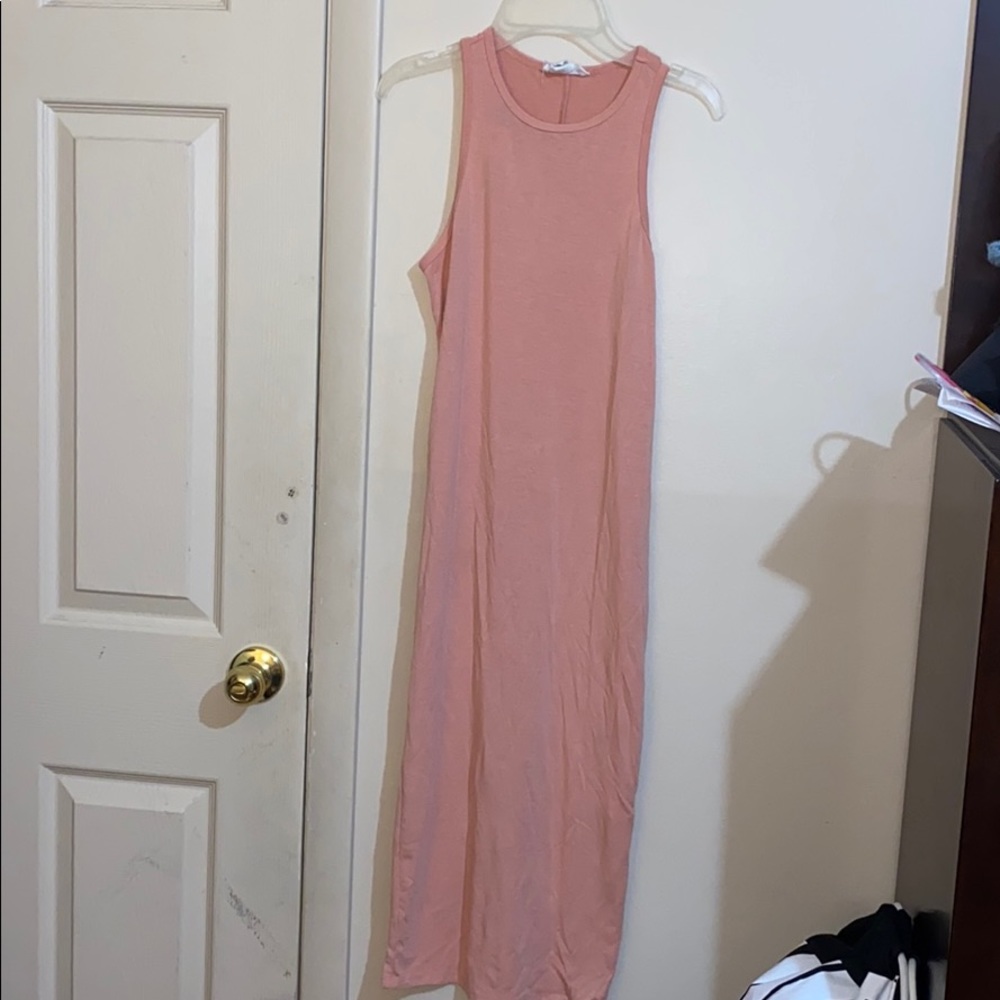 Coral bodycon dress